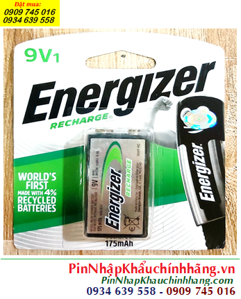 Energizer NH22-BP1 6HR61; Pin sạc 9v Energizer NH22-BP1 6HR61 175mAh chính hãng